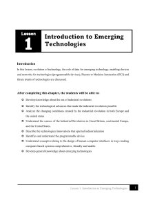 Introduction to Emerging Technologies