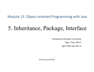 5 - Inheritance, Package, Interface - Part 1