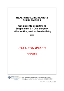 health-building-note-12-supplement-2-out-patients-department-supplement-2-oral-surgery-orthodontics-restorative-dentistry-status-in-wales