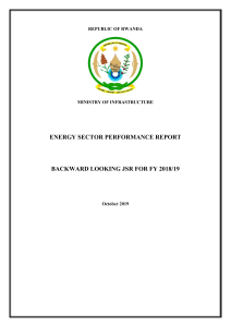 Rwanda Energy Sector Performance Report 2018/19