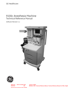 GE 9100c Anesthesia Machine Technical Manual