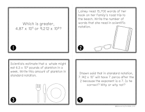 Scientific Notation Task cards problems