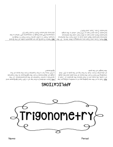 Trigonometry Flipbook