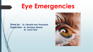 Eye Emergencies