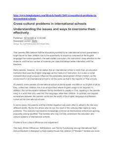 Cross-cultural Problems in International Schools