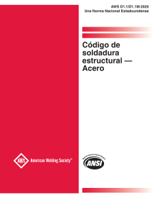 ASW D1.1 Código de Soldadura Estructural