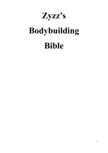 Zyzz's Bodybuilding Bible: Dieta, Trening i Styl Życia