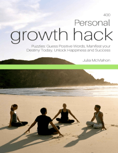 400 Personal Growth Hack Puzzles - Guess Positive Words, Manifest your Destiny Today, Unlock