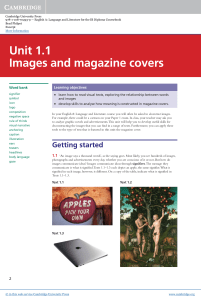 Analysing images and magazine covers
