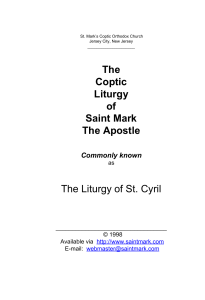 liturgy of st cyril