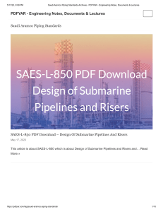 ARAMCO DOCUMENT SAES-L- ALL  SERIES