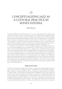 Reimann 2019, Jazz in Soviet Estonia (in RCJS)