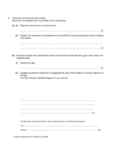 METALS PRACTICE QUESTIONS