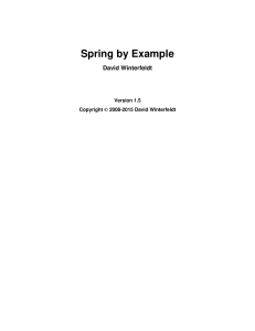 Spring by Example: Practical Guide to Spring Framework