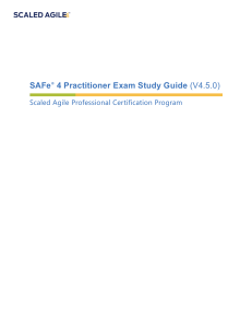 SAFe 4 Practitioner Exam Study Guide (4.5)