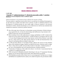 ESSAY REVIEW-MASS MEDIA AND INTELLECTUAL TRADITIONS