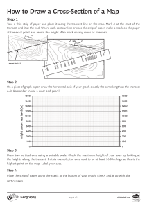 how to draw a cross section of a map instructions