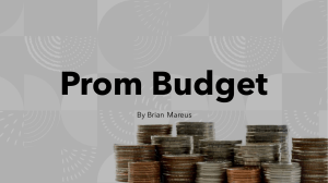 Prom Budget