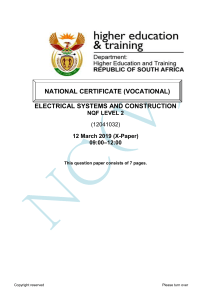 NC910 - ELECTRICAL SYSTEMS AND CONSTRUCTION L2 QP SUPP 2019