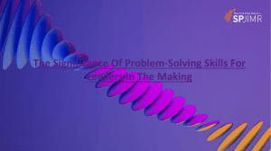 PPT-The Significance Of Problem-Solving Skills For Leaders In The Making-Updated