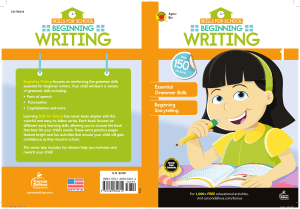 Skills For School - Beginning Writing 1