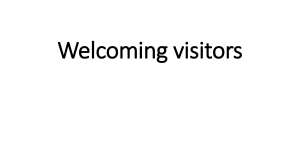 LESSON 1  WELCOMING VISITORS  BUSINESS COMMUNICATION 