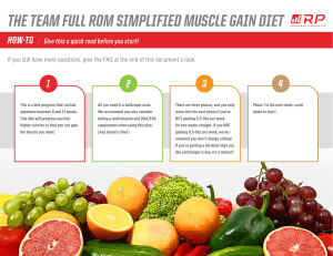 Team Full ROM - Simplied Muscle Gain Diet