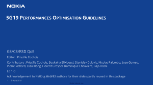 5G19 Performance Optimisation Guidelines