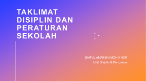 taklimat disiplin tahun 1