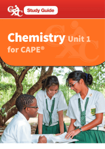 CXC Study Guide - Chemistry Unit 1 for CAPE 230512 155858