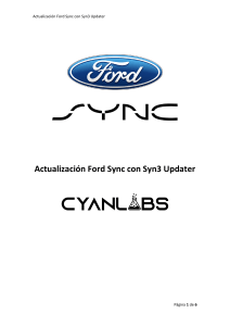 Actualización Ford Sync con Syn3 Updater