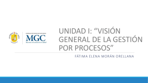UNIDAD I - Vision General de la Gestion por Procesos