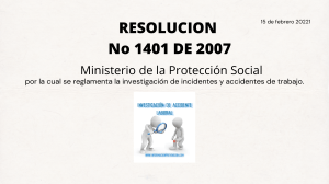 resolucion no 1401 de 2007 salud ocupacional 