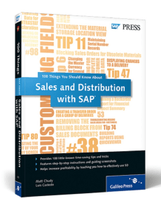 100 things you should know abount - Sales and Distribution with SAP-EBITE