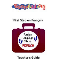 FirstStepenFrancais-TeacherGuide