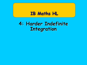 Indefinite Integration