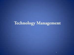 Technology Management Lecture 1-3 