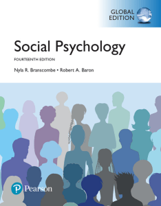 Social Psychology, Global Edition by Nyla R. Branscombe