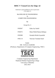 RISC-V TensorCore for Edge AI Project Report