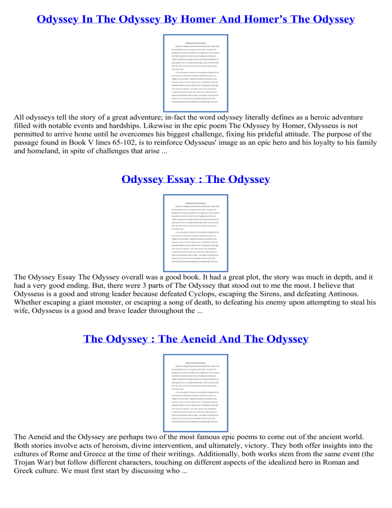 odyssey-essay