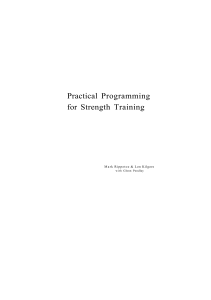 Practical Programming for Strength Training