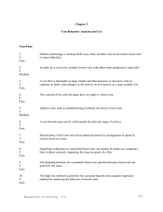 Cost Behavior Analysis: Questions and Answers