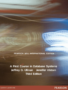Ullman Jeffrey D n Widom Jennifer 2013 A first course in database systems