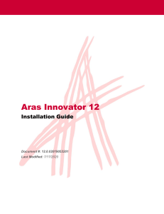 Aras Innovator 120  Installation Guide
