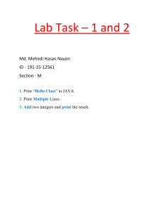 Lab Task 1 and 2