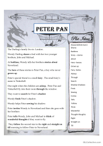 Peter Pan -a boy from Neverland
