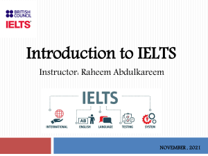 Introduction to IELTS