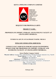 KPC-PU-OT-241-PROJECTS-KPRL-21-22 RFP for LPG Detailed  Engineering Design - 2022