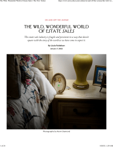 The Wild, Wonderful World of Estate Sales The New Yorker