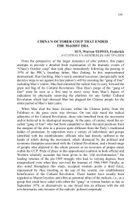 China's October Coup That Ended TheMaoistEra-Sun-Teiwes